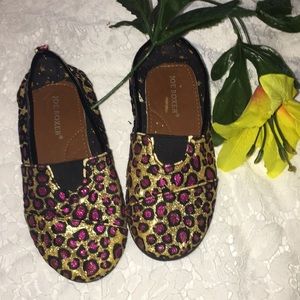 Joe Boxer Pink and Gold Leopard Glitter Shoes